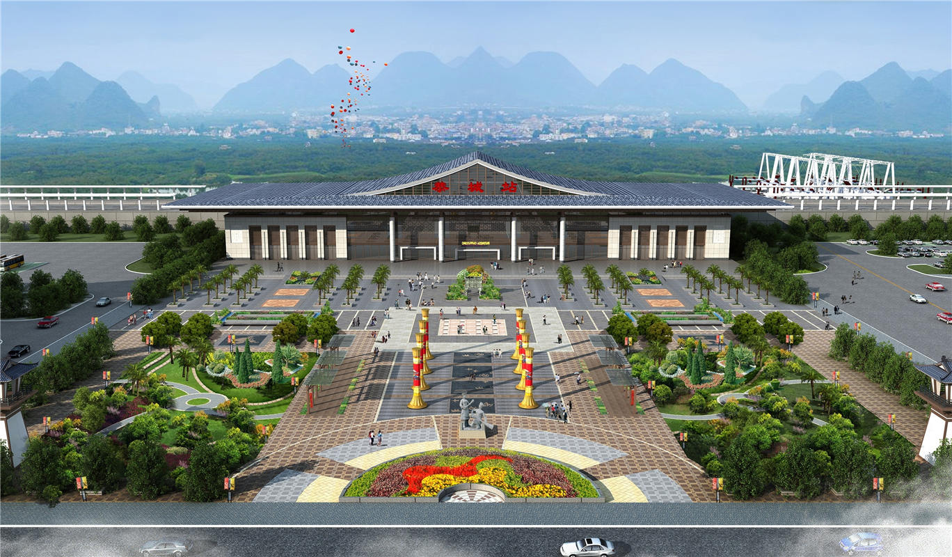 恭城站前廣場(chǎng)景觀